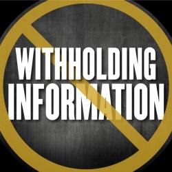 Withholding Information prohibited symbol