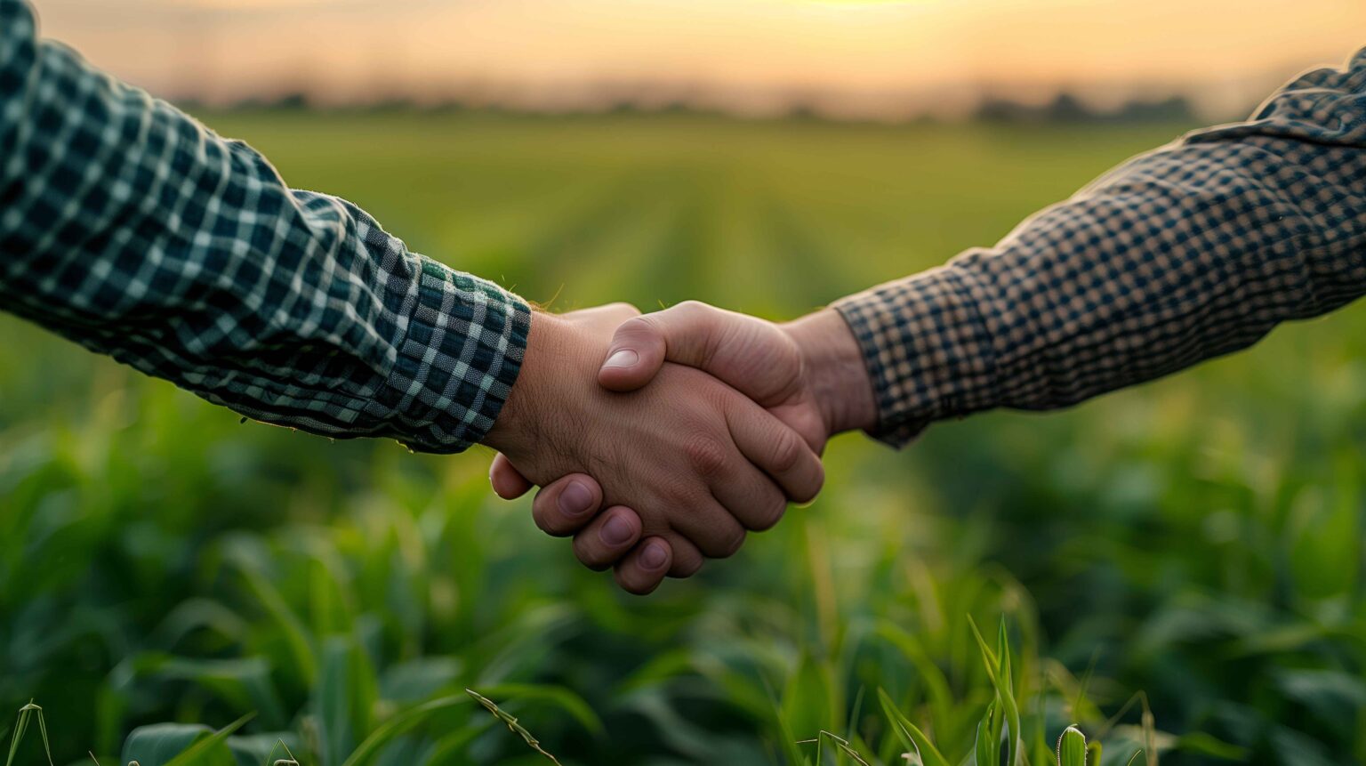 Farmers shaking hands