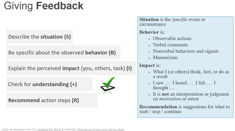 Giving Feedback