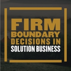 Firm Boundary Decisions in Solution Business