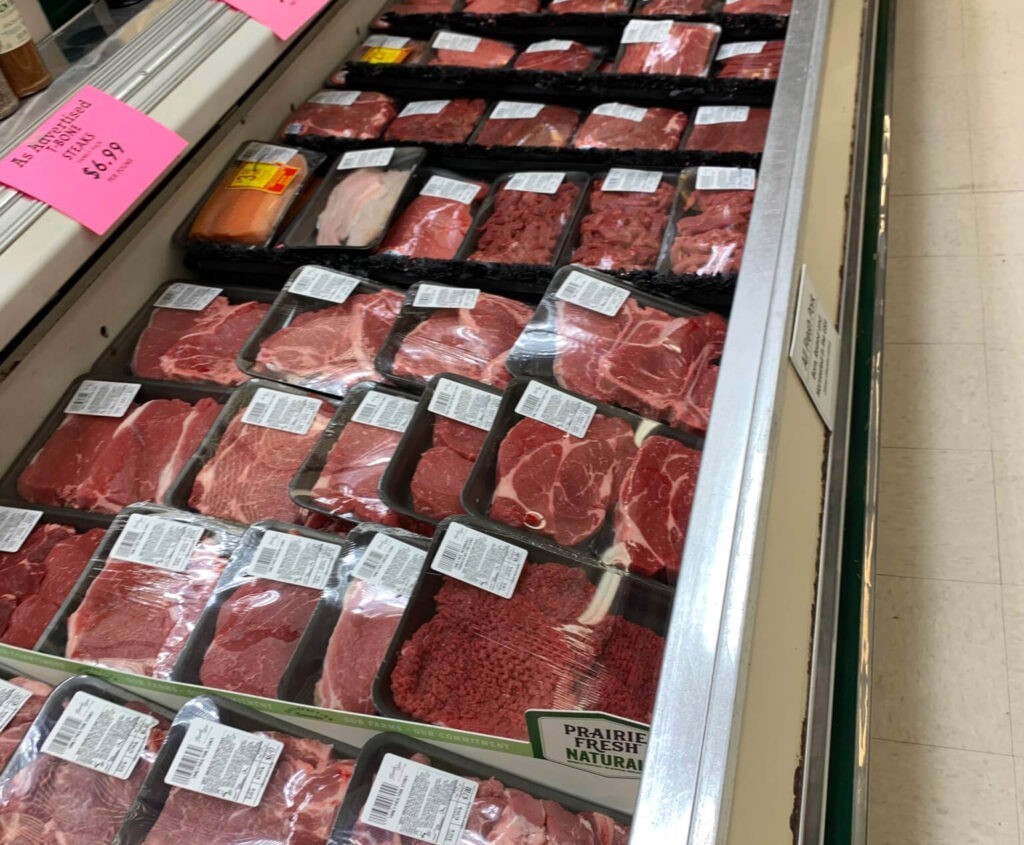grocery store meat counter